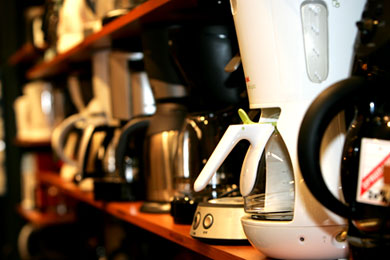 Assortiment van onder andere koffiezetters  